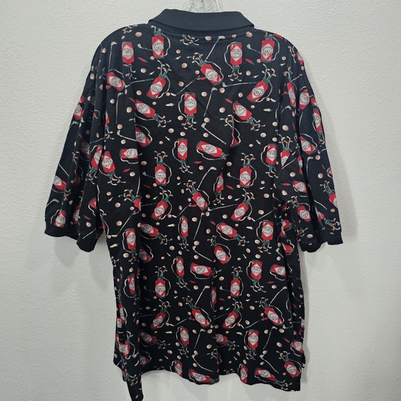 Vintage Tabasco Shirt Mens 2XL Polo Hot Sauce Golf Club Print Logo All Over - Picture 5 of 5